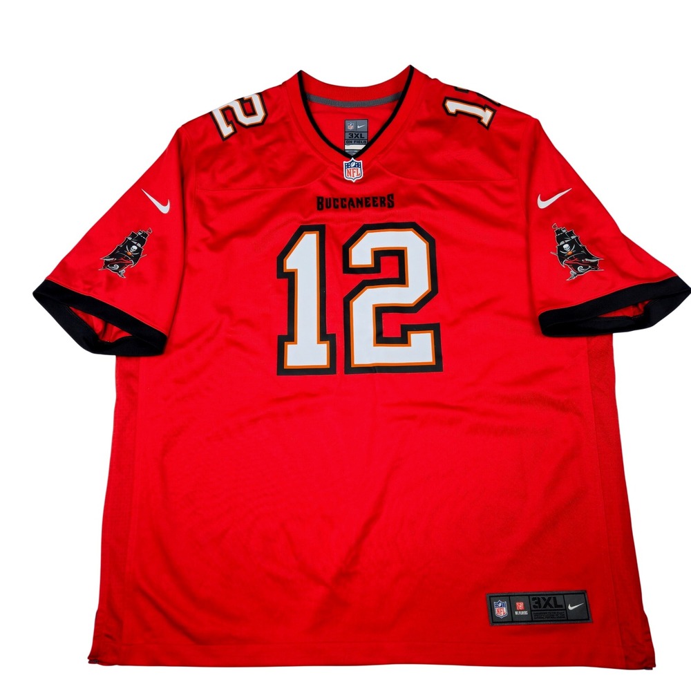 Mens 3XL Red Tampa Bay Buccaneers Tom Brady 12 NFL Jersey Nike On Field - Picture 10 of 10